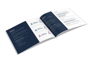 Affinity Consulting brand guidelines booklet interior mockup