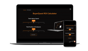 BuyerQuest ROI calculator mockup