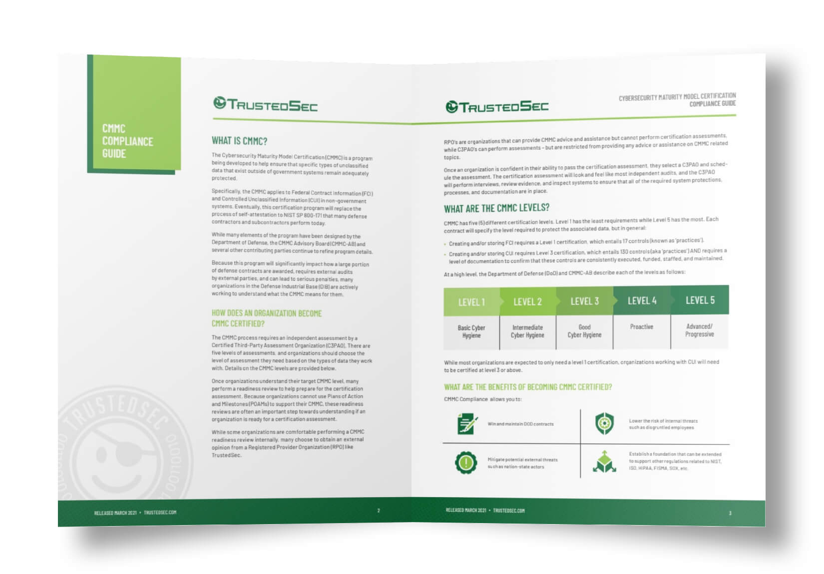 TrustedSec CMMC Guide interior mockup