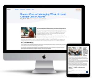 Verint blog mockup on a desktop and tablet