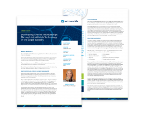IntraWorlds case study template design mockup