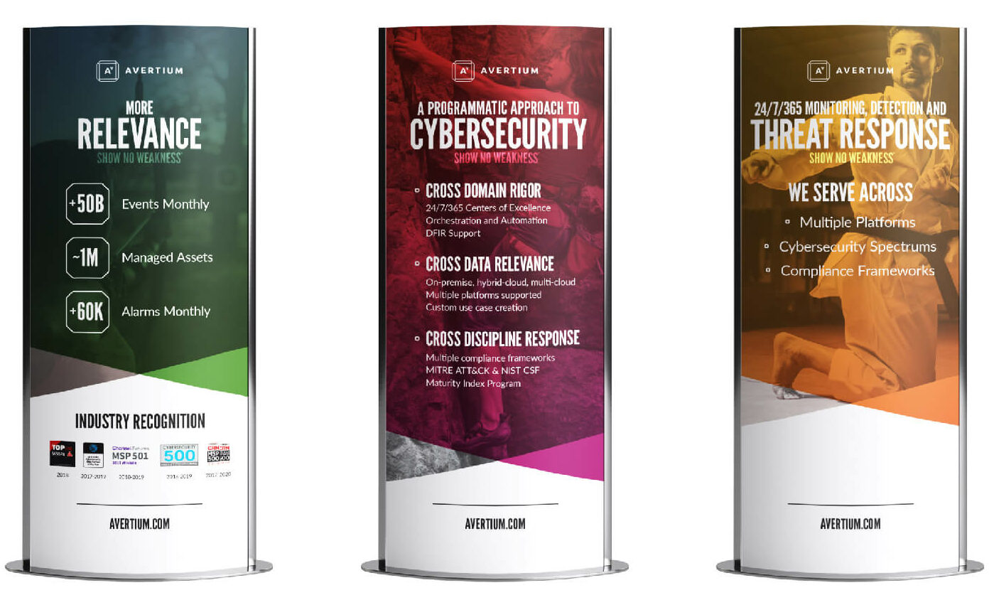 Avertium trade show banners mockups